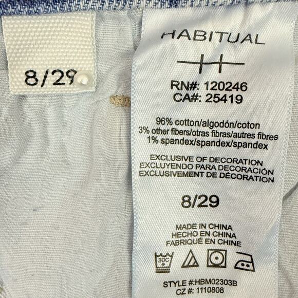 Habitual Womens Straight Leg Jeans Size 8 / 29 Blue High Rise Stretch Denim NWT - Picture 3 of 16
